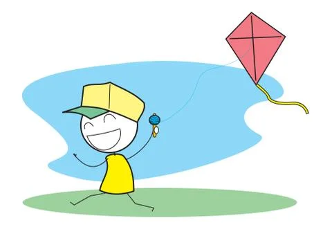 Kid kite Stock Illustration