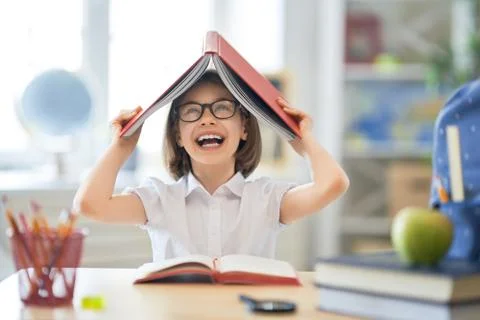 Kid is learning in class Stock Photos