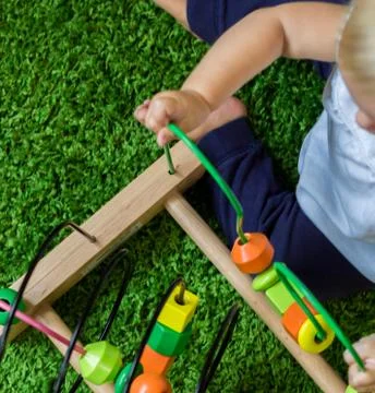 Kid with a Logic Toy. Early Development Stock Photos