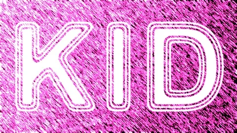 KID. Looping footage has 4K resolution. Prores 4444. Illustration. Stock Footage 105877672