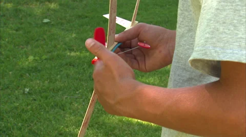 Kid model airplane Stock-Footage 35726359