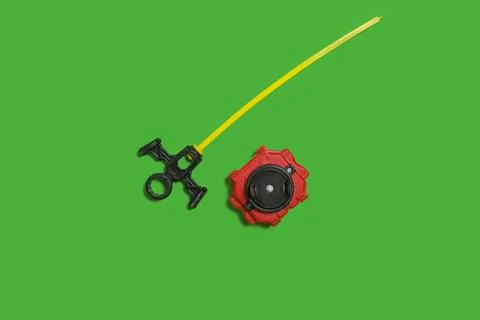 Kid modern toys on the yellow background Stock Photos
