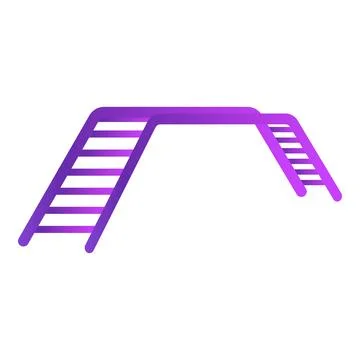 Kid monkey bars icon, cartoon style Stock Illustration