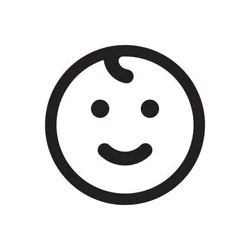 Kid Outline Icon Isolated Vector Stock Illustration