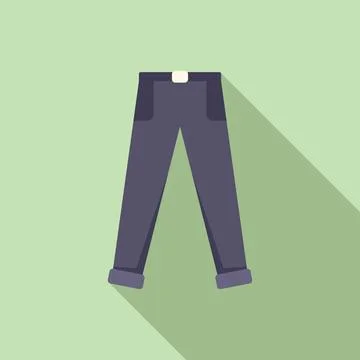 Kid pants icon flat vector. Student suit Stock Illustration