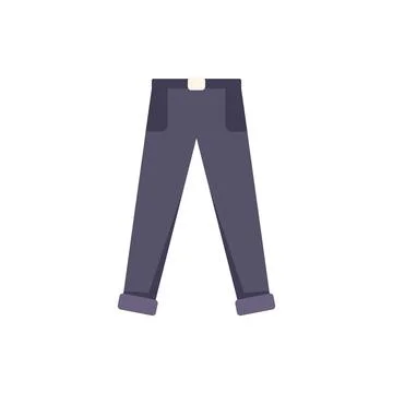 Kid pants icon flat vector. Student suit Illustrazione stock