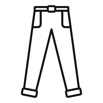 Kid pants icon outline vector. Student suit Stock Illustration