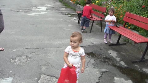 Kid in The Park Stock Footage 46146278
