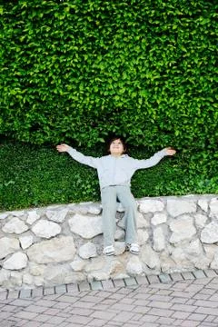 Kid in park Foto stock