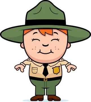 Kid Park Ranger Stock Illustration
