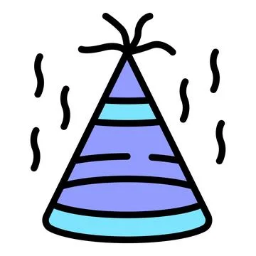 Kid party hat icon vector flat Illustrazione stock
