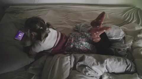 Kid on the phone Stock Footage 241749404