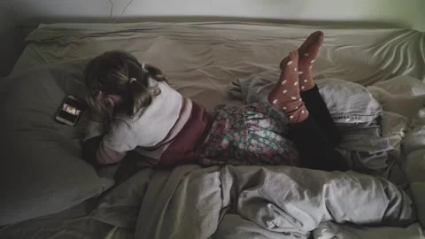 Kid on the phone Stock Footage 241749488