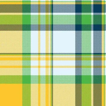 Kid plaid seamless background, back pattern fabric texture. Continuity text.. Stock Illustration