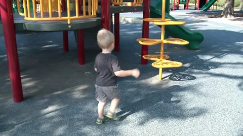 Kid on Playground-Pond5 Settings Stock Footage 8554125