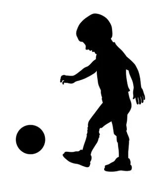 Kid playing with ball Stock Illustration