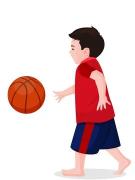 Kid playing with ball Stock Illustration