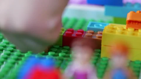Kid playing with blocks San Francisco CA USA August 5th 2026 Stock-Footage 344475720