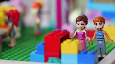 Kid playing with blocks San Francisco CA USA August 5th 2026 Stock-Footage 344475755