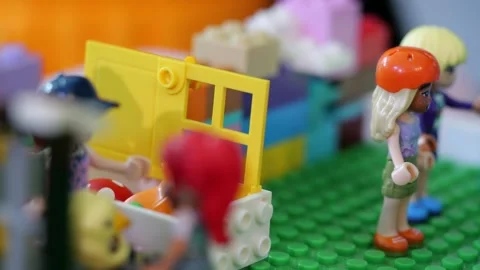 Kid playing with blocks San Francisco CA USA August 5th 2026 Stock-Footage 344475758