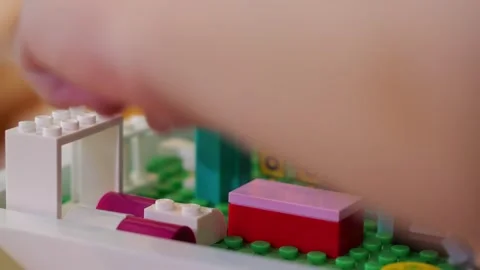 Kid playing with blocks San Francisco CA USA August 5th 2026 Stock-Footage 344475860