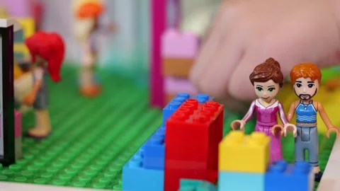 Kid playing with blocks San Francisco CA USA August 5th 2026 Stock-Footage 344475961