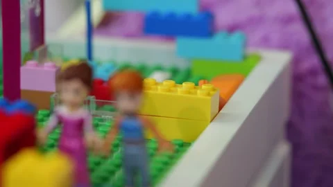 Kid playing with blocks San Francisco CA USA August 5th 2026 Stock-Footage 344475962