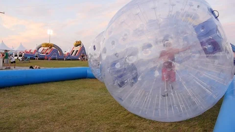 Kid playing inside tranlucent orb 스톡 동영상 118490382