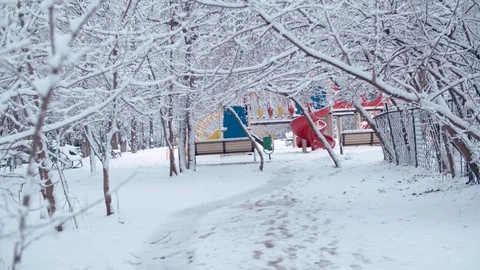 Kid playing on the playground Stock Footage 123006630