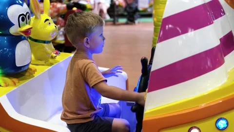 The kid is playing in the playroom. Stock Footage 195000791