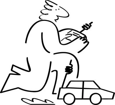 Kid playing remote control car illustration vector hobby Stock Illustration
