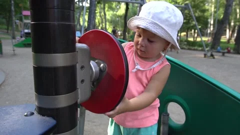 Kid playing with wheel Stock-Footage 159022122