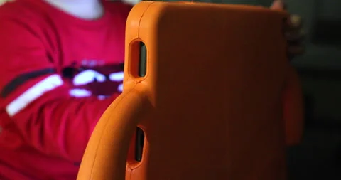 Kid playing witg a tablet Stock Footage 168116319