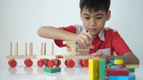 Kid playing wood block Stock-Footage 91821162