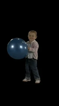 Kid plays with ball. Stock Footage 78846