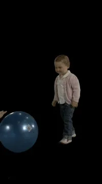 Kid plays with ball. Stock Footage 78849