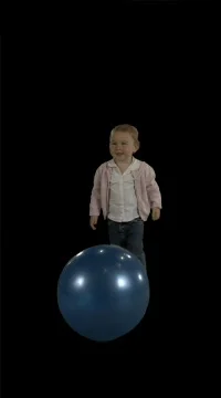 Kid plays with ball. Stock Footage 78879