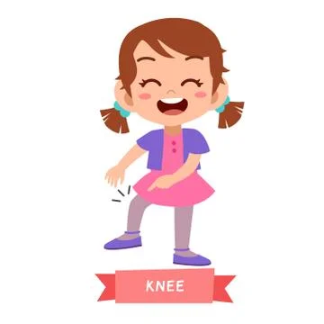 Kid pointing body part vector Stock-Illustration