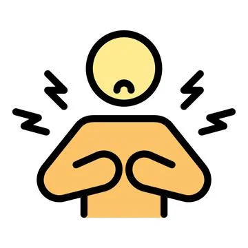 Kid problem icon vector flat Stock Illustration