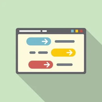 Kid programming icon flat . Computer classroom Stock Illustration