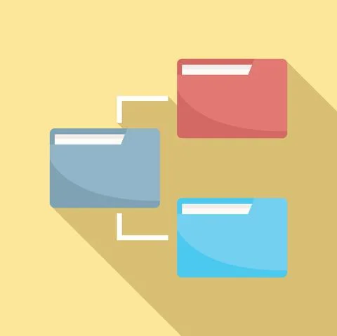 Kid programming scheme icon flat vector. School technology Stock Illustration