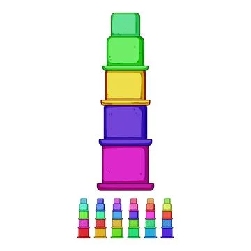Kid pyramid toy cartoon vector graphic Stock Illustration