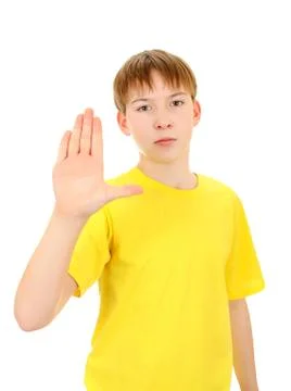 Kid with refusal Gesture Stock Photos