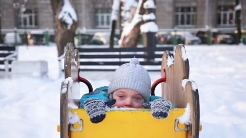 Kid on the ride Stock Footage 148744241