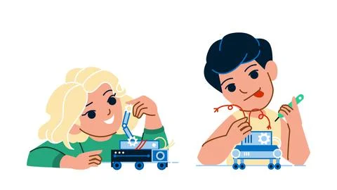 Kid robot vector Illustrazione stock