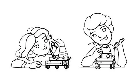 Kid robot vector Illustrazione stock