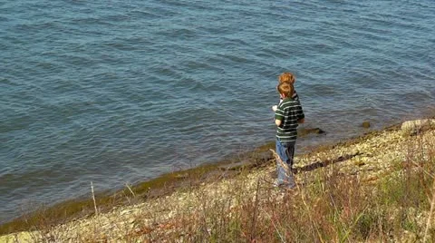 Kid Rock Skip on Barren River Lake 1 HD Stock Footage 12380905