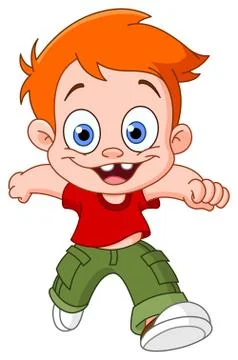 Kid running Stock Illustration