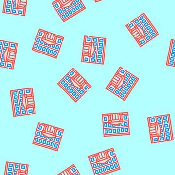 Kid school building vector seamless pattern Ilustración de archivo