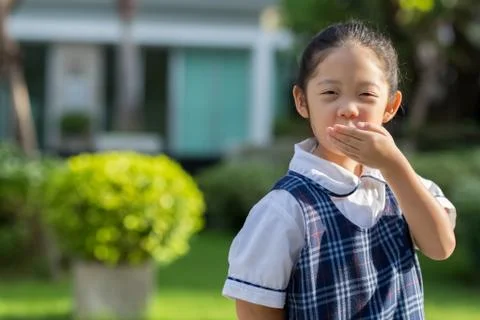 Kid in School Uniform Stock Photos
